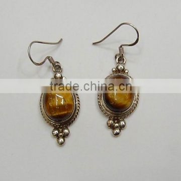 Tigers eyes Silver Earrings