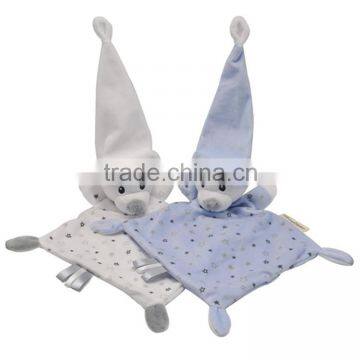 Cute Soft Square Infant Saliva Towel Bear Blankie Baby Appease Toy