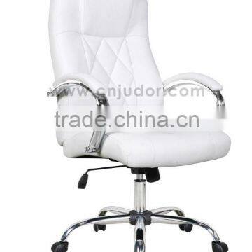 Elegant white PU Leather manager office chair K-8362
