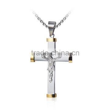 DAIHE stainless steel christian cross mens pendant