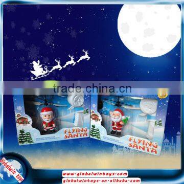 2015 new products Christmas attractive gift item rc Santa helicopter infrared inductive control plastic gift item