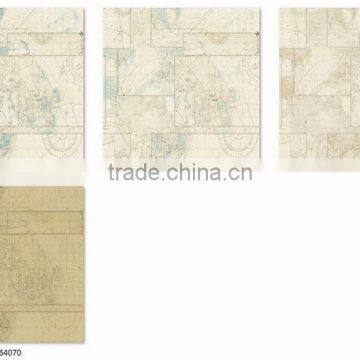 Free Samples Printing Plastic Wallpaper, Mediterranean Geographic Wall Mural for Kids , Sophisticated Wall Decal Wholesale photo-2