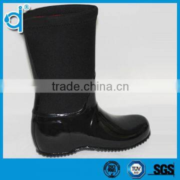 Warming Waterproof Black Rubber Rain Boots Wholesale