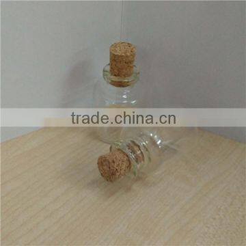 narrow neck bottle, mini glass bottle with cork