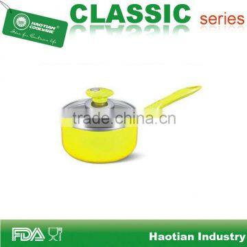 Aluminum non stick milk pot with lid