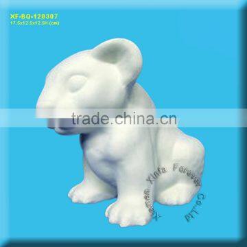 ceramic bisque lion figurine