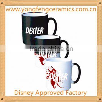 YF19019 magical ceramic color changing mug for promotion