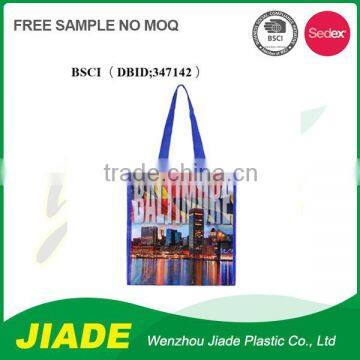 China durable printed shopping tote bag/printed plastic carrier bag/reusable shopping bags with logo