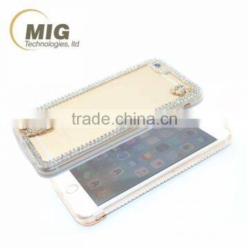 NEW diamond around soft TPU frame clear animal Cell phone case For iphone 6 plus case for iphone 6s plus case