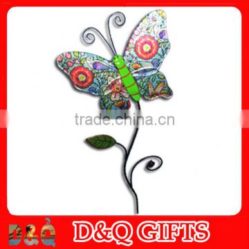 Glass garden stake butterfly stake