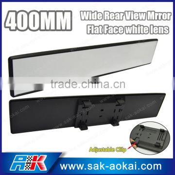 Universal 400mm Wide View Flat Car Truck Clip On Car Interior Mirror