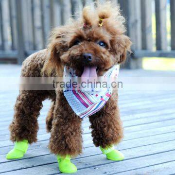 2016 Fashion siliconeNonslip Sole Hook Loop Dog Rainshoes /Pets Doggie shoes/Pet Rain Boot Sole Rainshoes/Pet Dog Cat Rainshoes