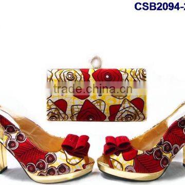 CSB2094 2016 the latest top fashion woman italy style high heel sandal shoes with matching purse/cluth/bag High quality and wha