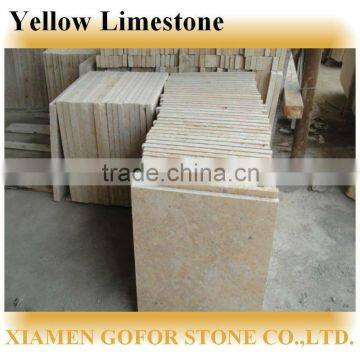 Yellow limestone tiles