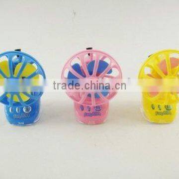 MINI PULL LINE HAND FAN -CANDY TOY