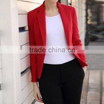 Women's Wool One-Button Blazer BoyFriend Suit Jacket Clothings Customization OEM Type Factory Guangzhou Baiyun