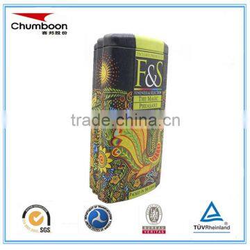 Special shape special printing oil tea tin box