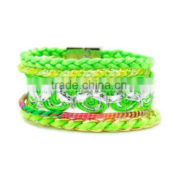 Hot selling Fashion handmade braided brazil style French magnetic clap beach bracelets