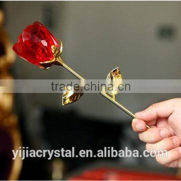 2015 New Design Clearly Color Best Seller Factory Directly Sale Crystal Rose Flower photo-3