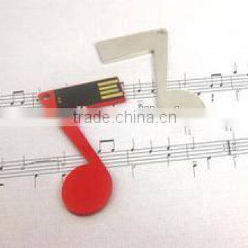 2014 new product wholesale musical note usb flash drive free samples made in china