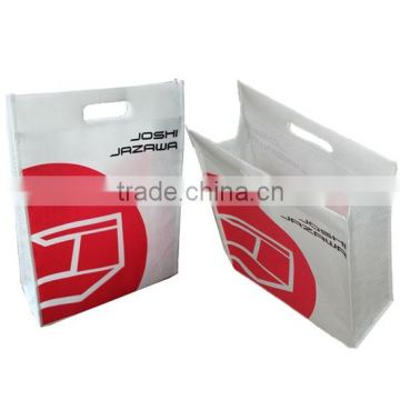 Die cut handle pp non woven shopping bag for promotion