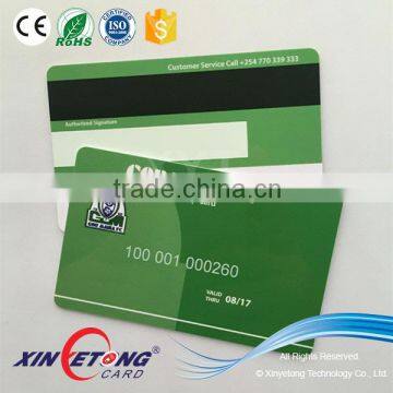 RFID card 13.56mhz ISO14443A card with MF S70chips signature pannel magnetic strip card