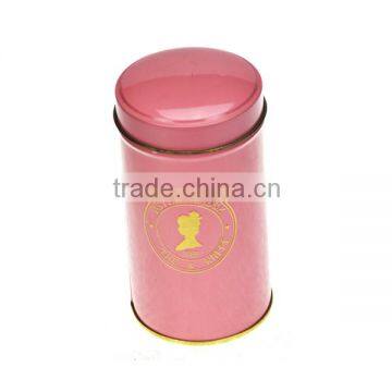 CMYK offset pactone printed round tin box for packing