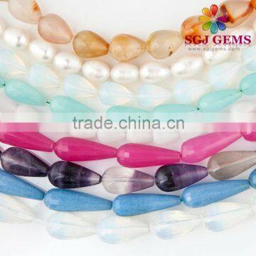 Teardrop semi precious beads for handmake earrings jewelry