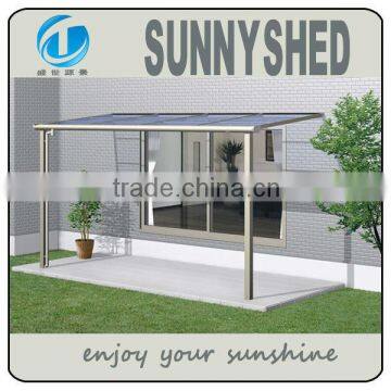 DIY gazebo canopy made of aluminum polycarbonate