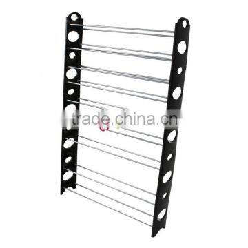 10-Tier 50-Pair-of-shoes Adjustable Stainless Steel Plastic Shoe Rack