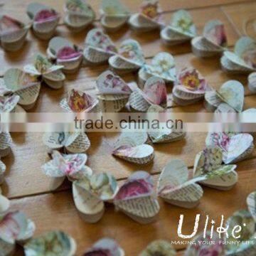 3d 3layer heart banner 3d banner paper banner garland