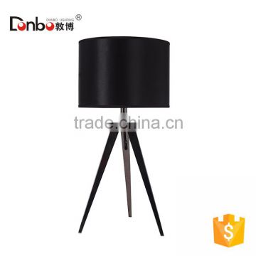 Hot sell simple power outlet hotel table lamps with tripod foot                        
                                                Quality Choice