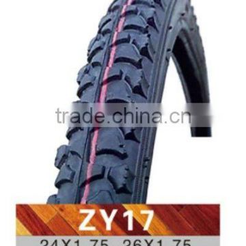 black durable bike tyre