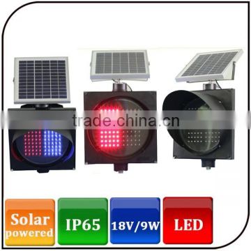 Warranty 1 year IP65 aluminium alloy 9W led solar traffic signal light