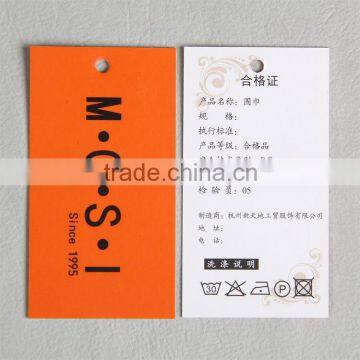 Glossy Coated Paper Hangtag With One Side Red Printting for Lady's Scarf photo-3