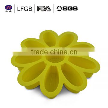 with stock! new style high quality flower shaped silicone cake mould