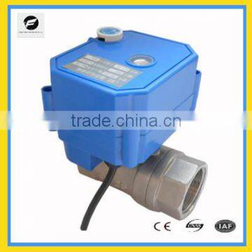 2 way electric motor operated valve with manual override 3-6V,9-24V for clean water