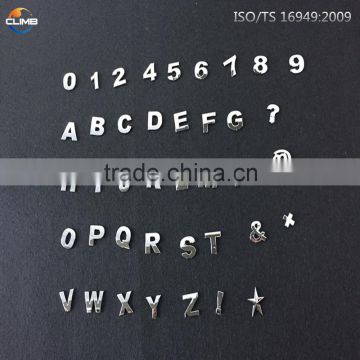 China factory sale promotion car sticker chrome letter high quality small chrome letter and number