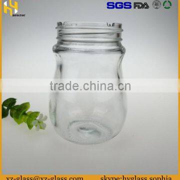 Food use and crystal glass,glass material storage glass jar 20cl wholesale