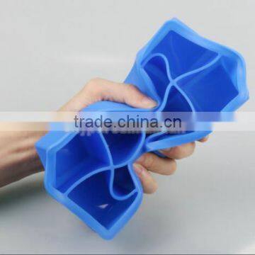 CUBED ICE Maker Large Cube Square Tray Molds Whiskey Ball Cocktails Silicone Big photo-3