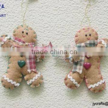 Christmas felt gingerbread man ornament