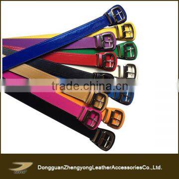 Leather factory hot sale fashion candy color leather baseball belt