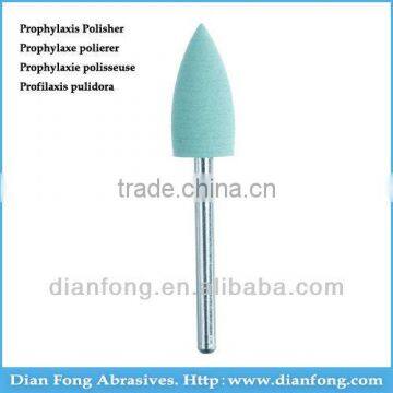 Af103F Light Green FG Shank High Speed Bullet Silicone Rubber Prophylaxis Polisher For Polishing Ceramic Dentist Lab