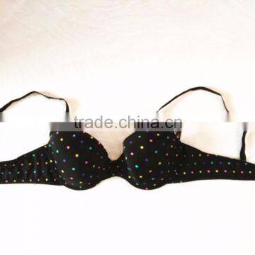 Hot Sale Colorful Spots Bra Women's Brushed Cotton Spots Print Bra