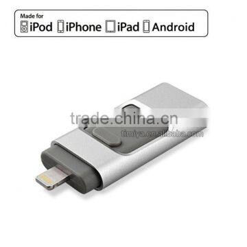 3 in 1 Mobile Usb Flash Driver 128GB for Iphone Connector for Ipad Android system