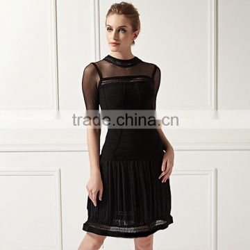 China clothing factory new customize fashion ladies Net Yarn Sexy party dress