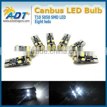 Canbus 8-SMD T10 W5W PEUGEOT 207 307 407 308 Led Number/License Plate Bulbs