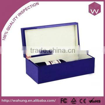 Exclusive Fashion Blue Handmade Wooden Wine Bottle Box Wine Package Box Wholesale