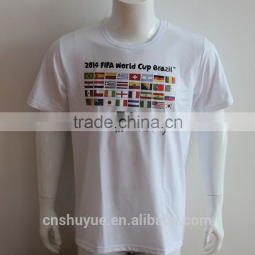 wholesale custom cheap 180 grams 95 cotton 5 spandex t shirts promotional t shirt with heat transfer printing