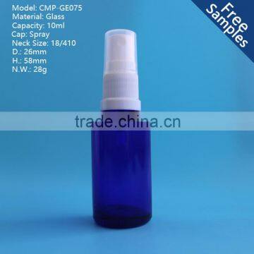 cobalt Blue glass essential oil bottle with white mist spray,10ml glass essential oil bottles